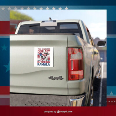 This Childless Dog Lady Is Voting Kamala Car Magnets
