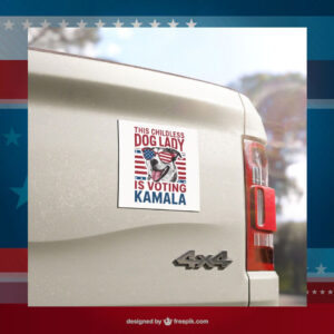 This Childless Dog Lady Is Voting Kamala Car Magnets