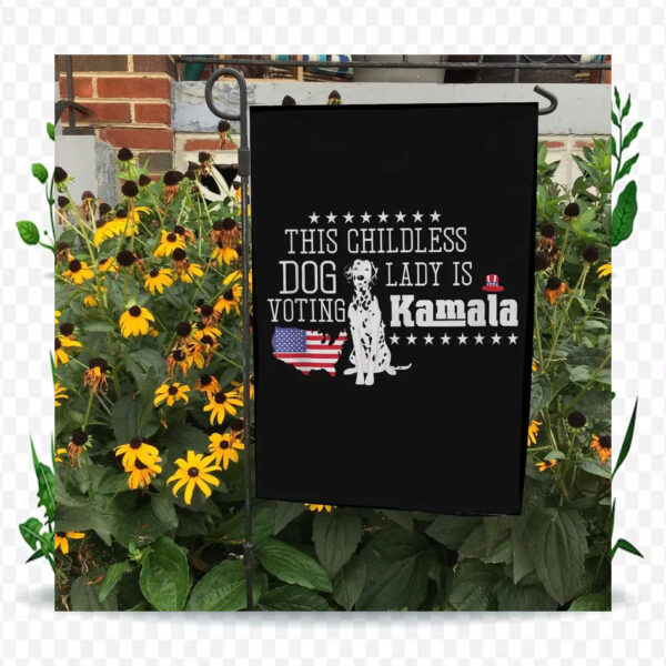 This Childless Dog Lady Is Voting Kamala Democracy Flag