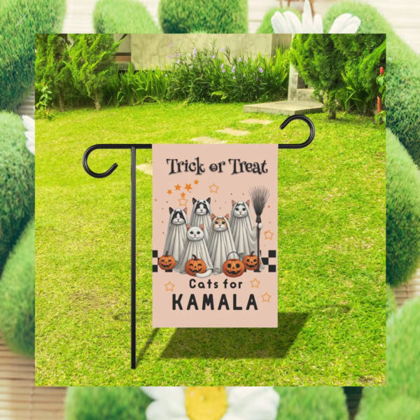 Trick Or Treat Cat For Kamala Halloween Flag