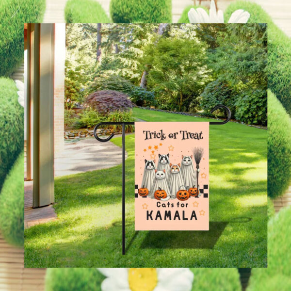 Trick Or Treat Cat For Kamala Halloween Flag