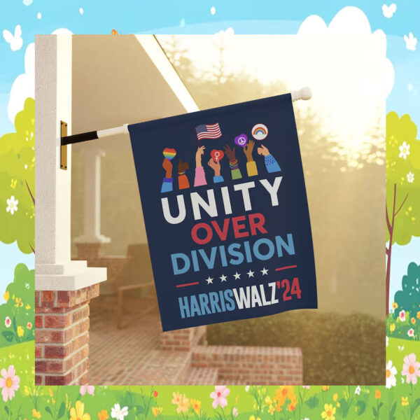 Unity Over Division Harris Walz Flag