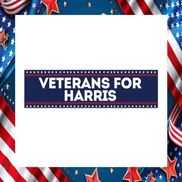 Veterans For Harris Bumper Sticker
