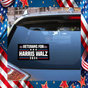 Veterans For Harris Walz 2024 Bumper Stickers