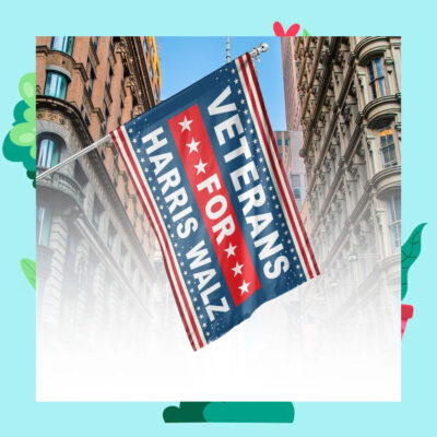 Veterans For Harris Walz 24 Flags