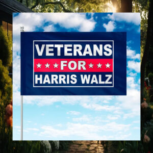 Veterans For Harris Walz Flags