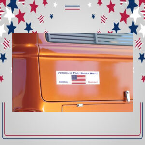 Veterans For Harris Walz! Freedom Democracy Sticker
