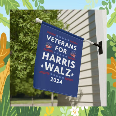 Veterans for Harris Walz 2024 Flag