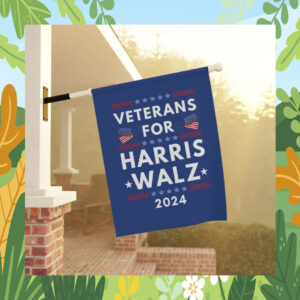 Veterans for Harris Walz 2024 Flag