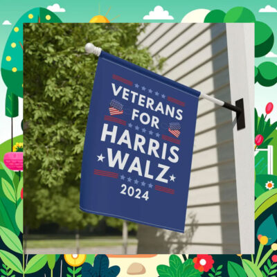 Veterans for Harris Walz 2024 Garden Flag