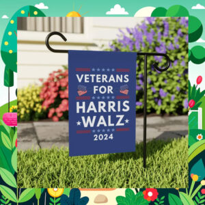 Veterans for Harris Walz 2024 Garden Flag