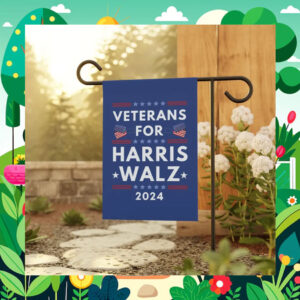 Veterans for Harris Walz 2024 Garden Flag