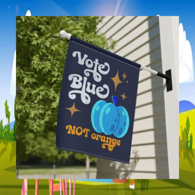 Vote Blue Not Orange Kamala Harris Halloween Flag