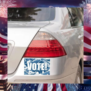 Vote Blue Wave Cat For Kamala Car Magnet
