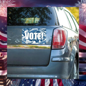 Vote Blue Wave Cat For Kamala Car Magnet