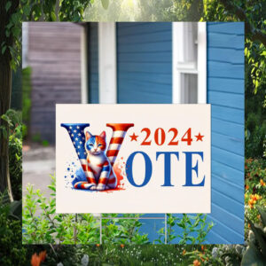 Vote Cat Lady Harris Yard Sign