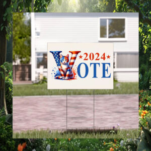 Vote Cat Lady Harris Yard Sign