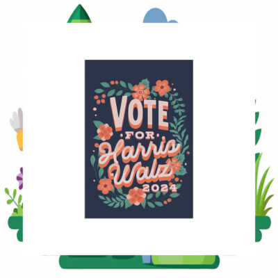 Vote For Harris Walz 2024 Flag