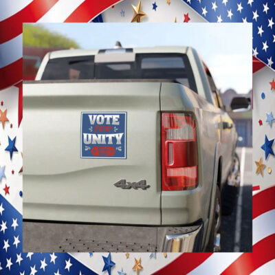 Vote For Unity Harris Walz Car Magnet