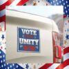 Vote For Unity Harris Walz Car Magnet