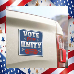 Vote For Unity Harris Walz Car Magnet