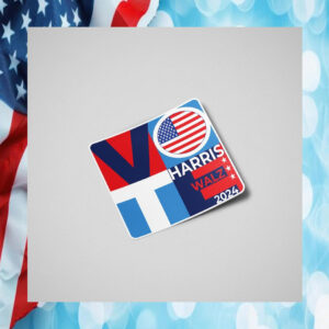 Vote Harris Walz 24 Car Magnet