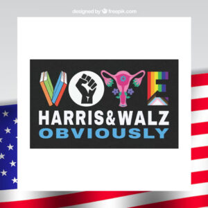 Vote Harris & Walz Obviously Car Magnet