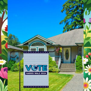 Vote Harris Walz Obviously Garden Flag