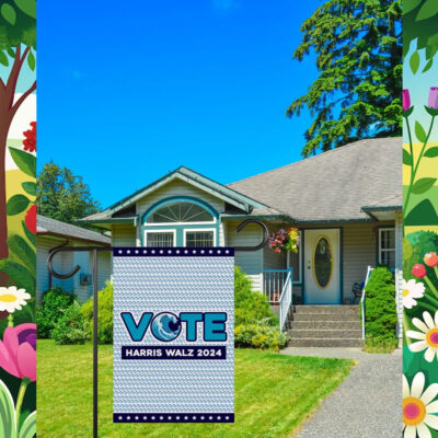 Vote Harris Walz Obviously Garden Flag