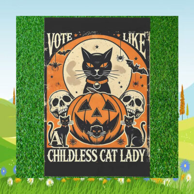 Vote LIke Childless Cat Lady Kamala Harris Flag