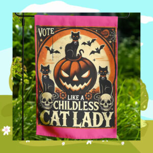 Vote Like A Childless Cat Lady Kamala Harris Flag
