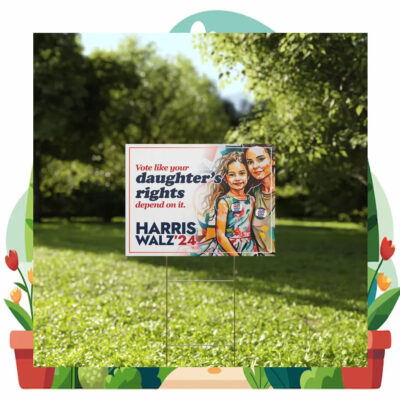 Vote Like Your Daughter's Rights Depend On It Harris Walz'24 Yard Sign