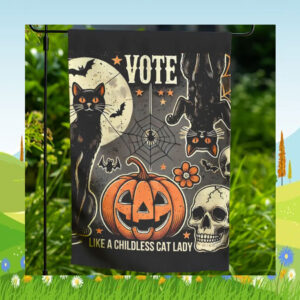 Vote like a Childless Cat Lady Kamala Harris Garden Flag