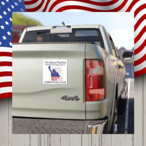 We Choose Freedom We're Not Going Back Harris Walz 2024 Car Magnet