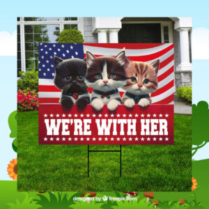 We're With Her For Kamala Harris 24 Yard Sign