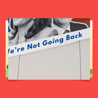 When We Fight, We Win Harris Walz We're Not Going Back Yard Sign