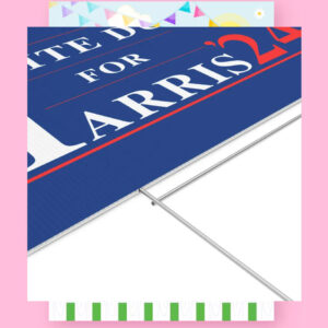 White Dudes For Harris 24 Yard Sign