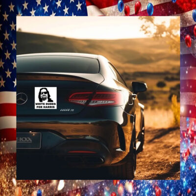 White Dudes For Harris Car Magnets