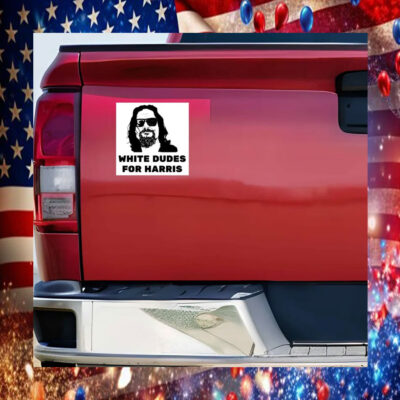 White Dudes For Harris Car Magnets