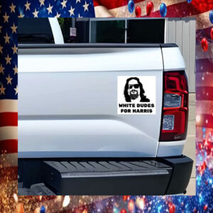 White Dudes For Harris Car Magnets