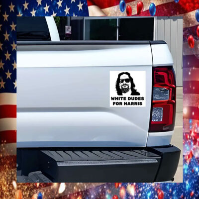 White Dudes For Harris Car Magnets