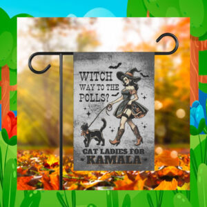 Witch Way To The Polls? Cat Ladies For Kamala Flag