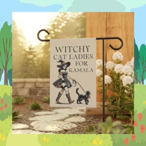 Witchy Cat Ladies For Kamala Garden Flag
