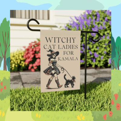 Witchy Cat Ladies For Kamala Garden Flag