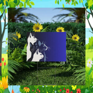 With Cat Kamala Harris 2024 President Yard Sign