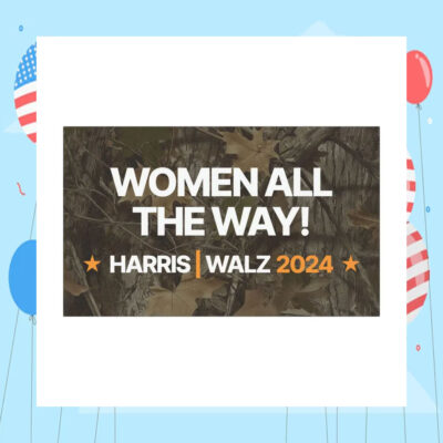 Women All The Way! Harris Walz 2024 Car Magnets