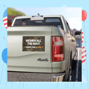 Women All The Way! Harris Walz 2024 Car Magnets