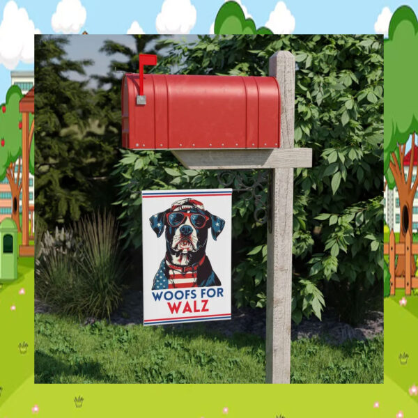 Woofs for Walz Garden Banner Flag