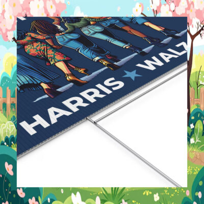 we're Not Going Back Harris Walz 2024 Yard Sign