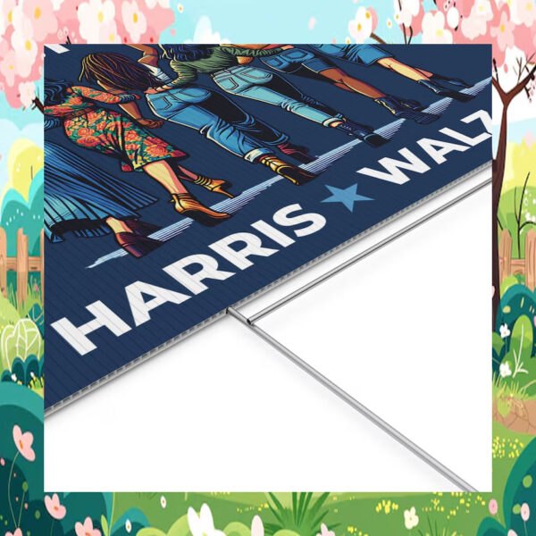 we're Not Going Back Harris Walz 2024 Yard Sign